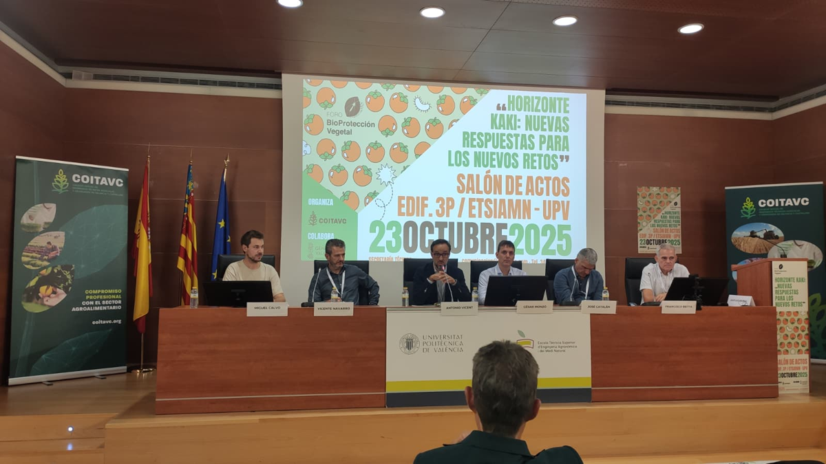 El V Foro Horizonte Caqui reunió a investigadores, técnicos y empresas para compartir avances en fisiología, biocontrol y digitalización aplicados al cultivo Las claves tecnológicas y agronómicas del cultivo del caqui, que entra en una nueva etapa.png